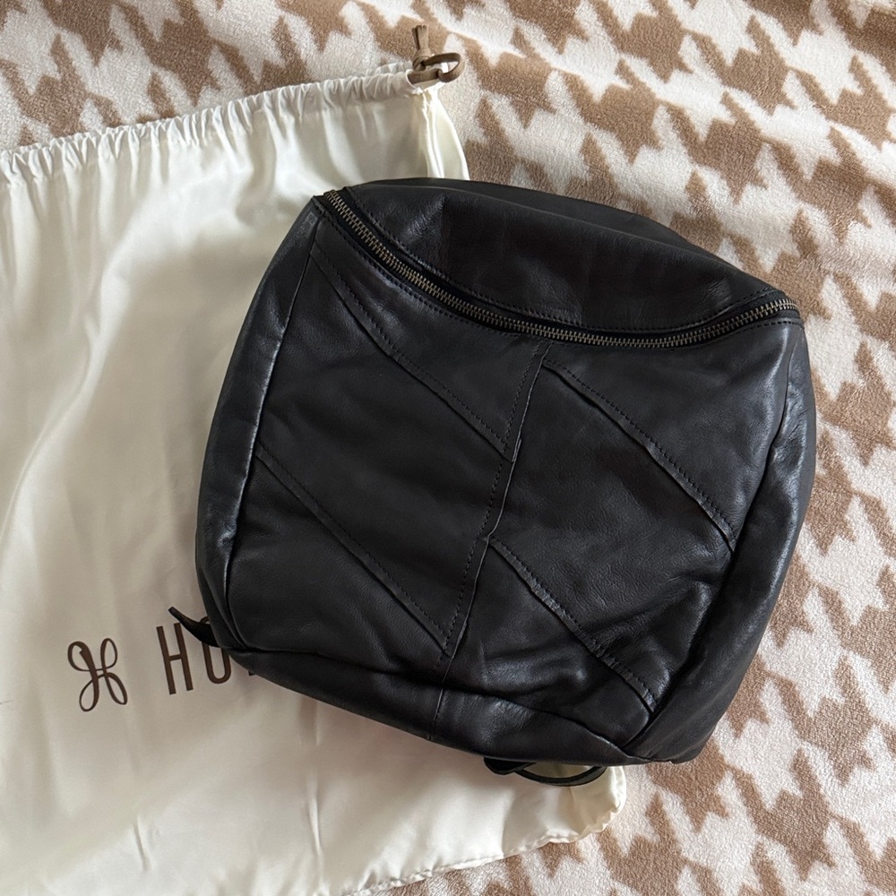 HOBO River Black Leather Backpack - Picture 2 of 5